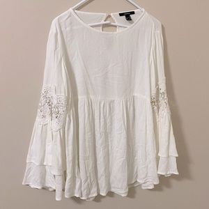 Forever 21 white flowy top